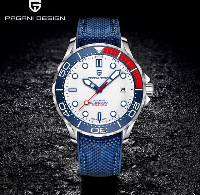 PAGANI DESIGN Armbanduhr, Automatik, Edelstahl, Schwarz, Herren - Bild 1