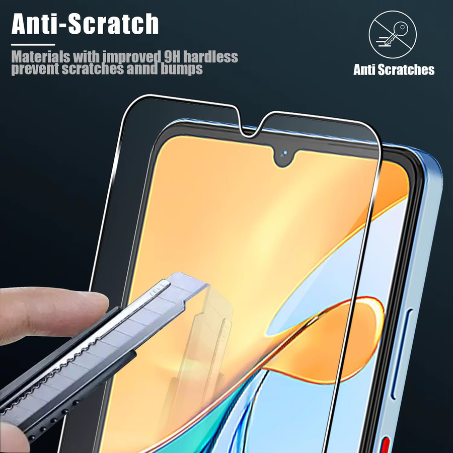 DOOGEE Note 58 und Note 58 Pro Displayschutzfolie aus gehärtetem Glas, transparent - Bild 3