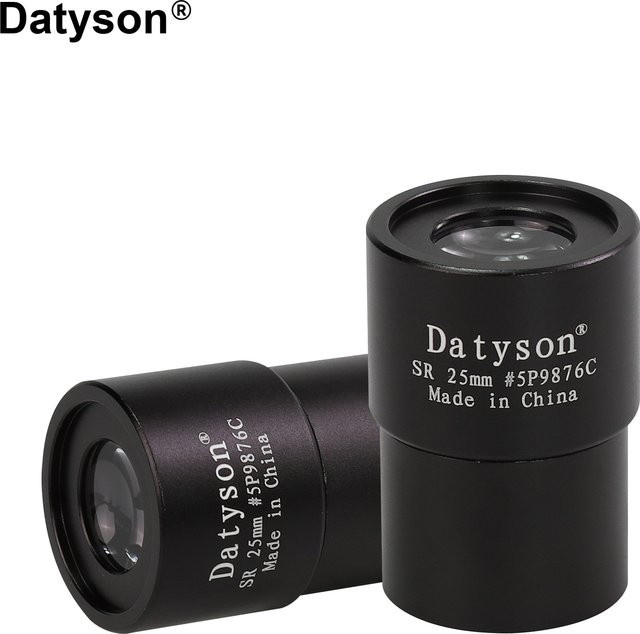 Datyson 5P9876C Ganzmetalllinse 0,965 Zoll SR 25 mm Okular in Schwarz für astronomische Teleskope - Bild 1