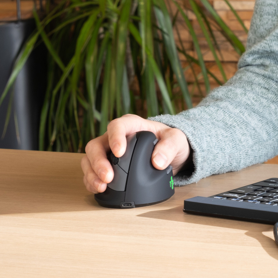 R-Go Tools HE Break Vertikalmaus für Rechtshänder, ergonomisch, Bluetooth und USB, Schwarz, Größe M - Bild 3