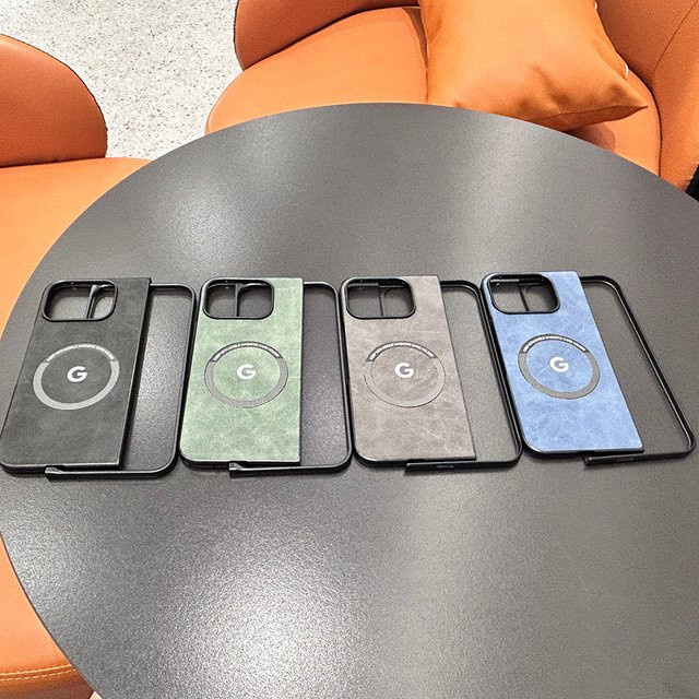 Rockever Leder-Schutzhülle mit MagSafe für Google Pixel 9 Pro und Pixel Fold 2, Schwarz - Bild 1