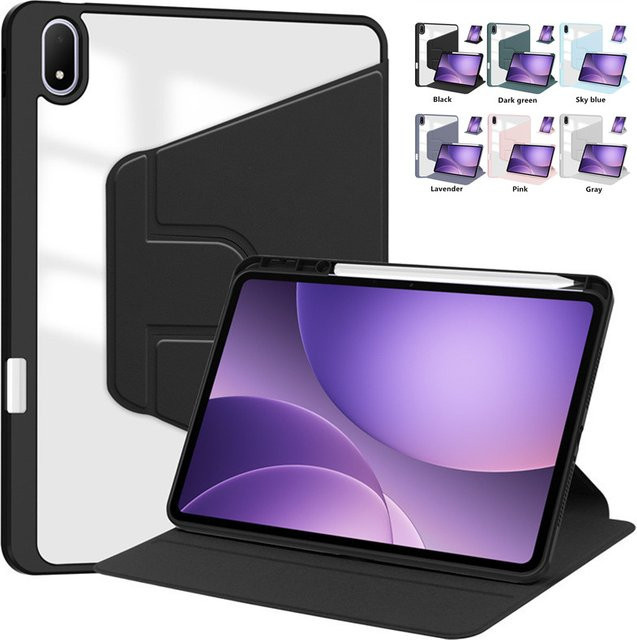 OPPO Pad 5 Schutzhülle mit rotierbarem Smart Stand und Bleistifthalter in Schwarz oder Blau - Bild 1