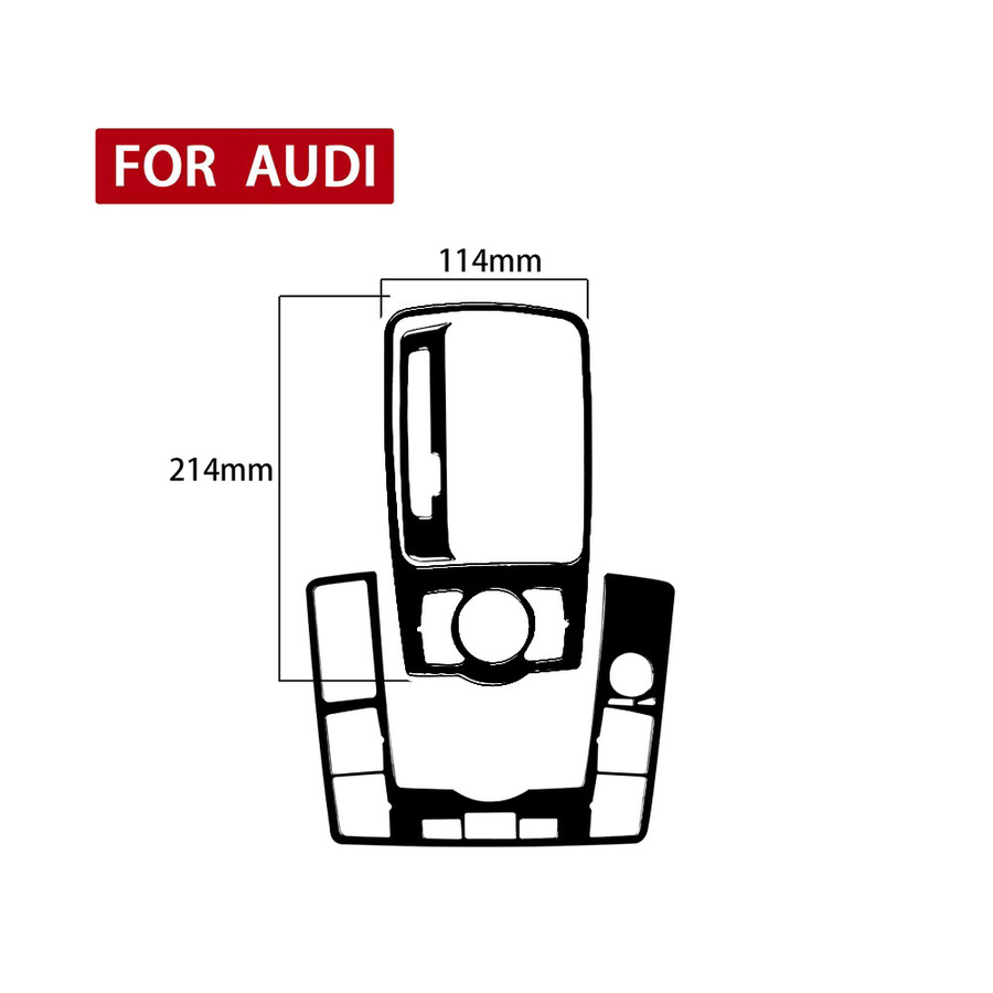RRX CARBON Mittelkonsole Schaltgetriebe Abdeckung in Klavier Schwarz für Audi A6 S6 C6 2014-2018 - Bild 3