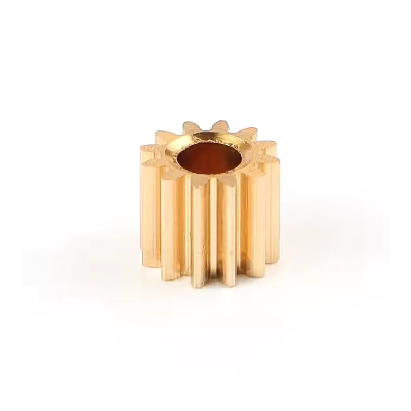 10 Stück LSWCBE Kupfer Zahnstange Stirnrad Präzisions-CNC-Ritzel, Farbe: Gold, Modul: 0,4, Dicke: 4 mm - Bild 2