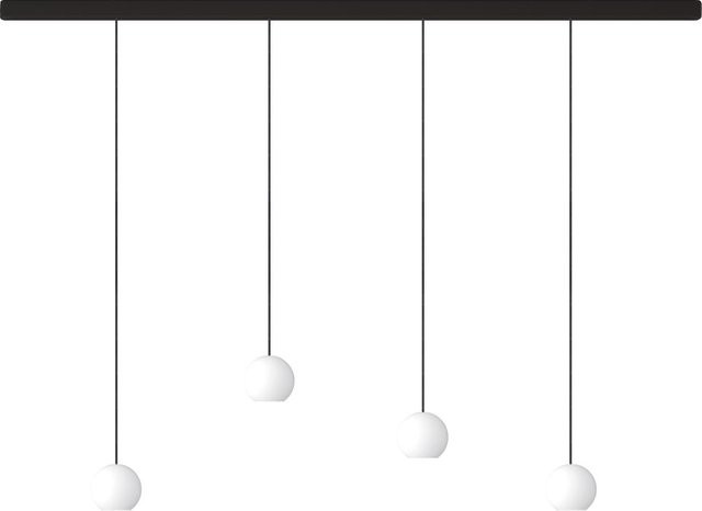 KOMOT KOS Quattro S LED-Pendelleuchte mit Tunable White, Schwarz matt, Opalglas, Länge: 150 cm - Bild 1