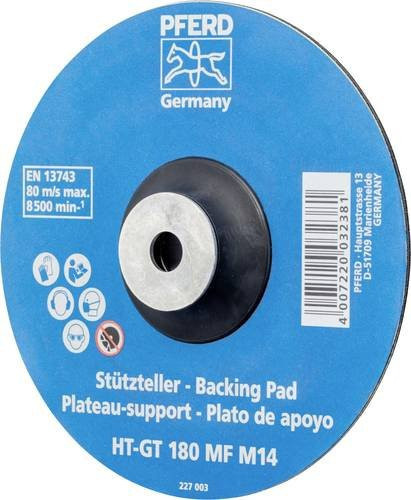 PFERD TOOLS Hitzebeständiger Stützteller mit Spannmutter Ø 180 mm HT-GT M14 für Winkelschleifer in Blau - Bild 1