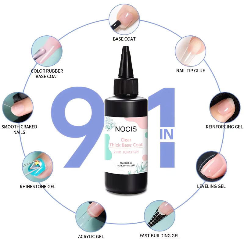 NOCIS Nagelgel 9-in-1, Clear, 50 ml - Bild 2