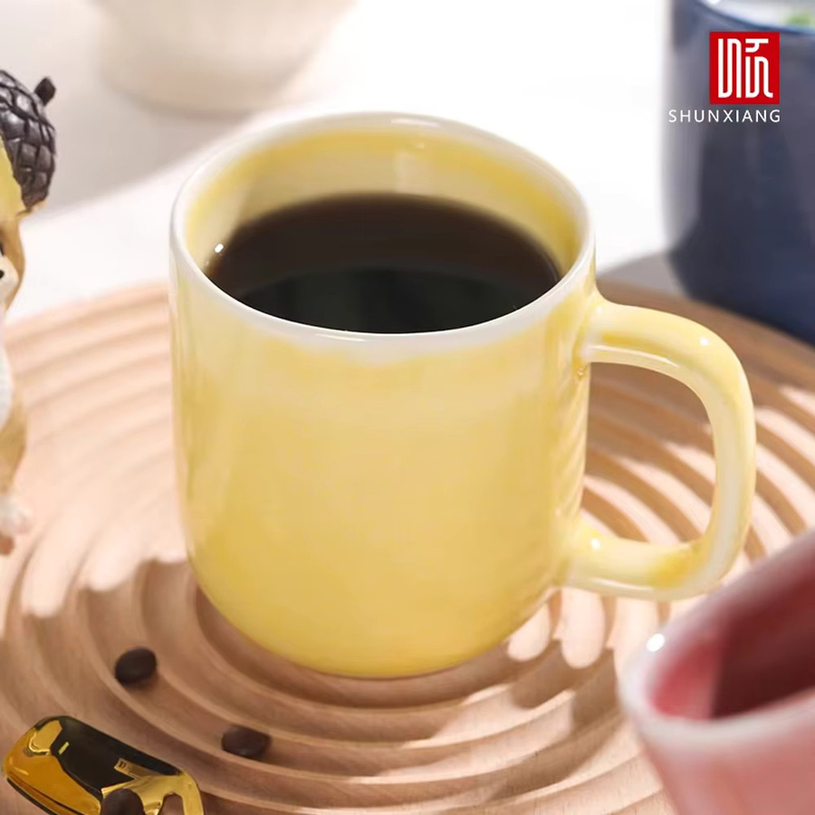 SHUNXIANG Keramik-Kaffeetasse in Gelb, 440 ml - Bild 2