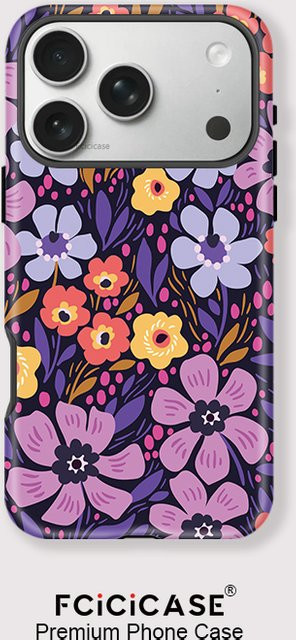Fcicicase Blumen Handyhülle mit MagSafe für iPhone 15 14 16 13 12 11 Pro Max Plus, stoßfeste Acryl-Schutzhülle, Multicolor - Bild 1
