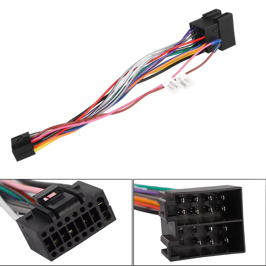 Alpine 16-poliger ISO-Standard Steckerkabel-Adapter für Auto-Radio in Multicolor - Bild 2