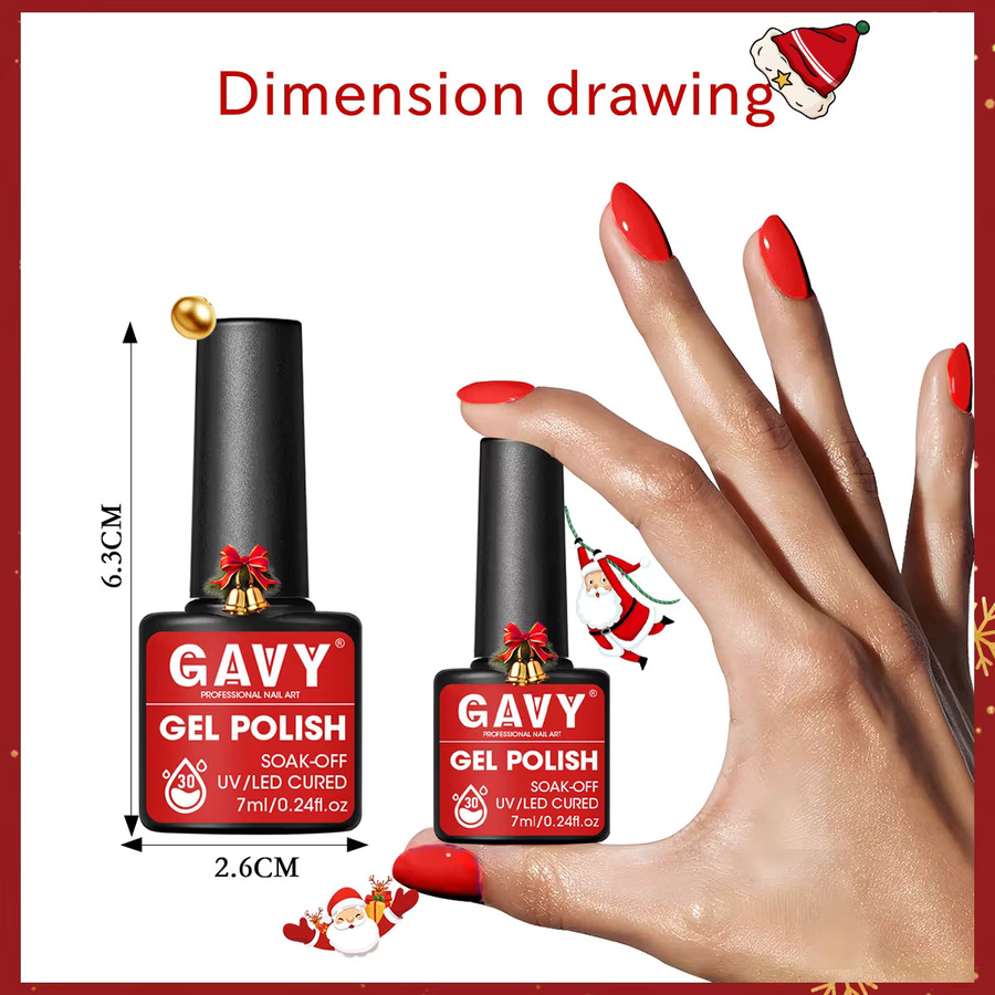 GAVY Nagellack-Set mit Weihnachtsmotiv, glänzend, 7 ml, Kinder - Bild 2