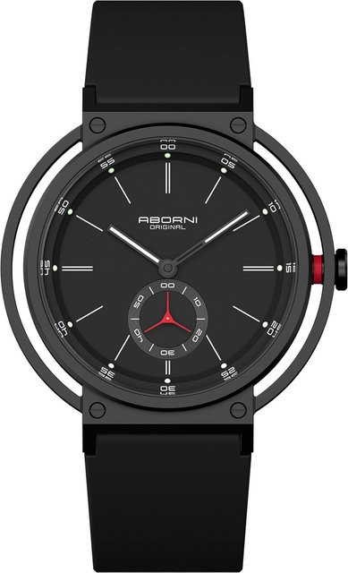 ABORNI Armbanduhr Quarz, Silikon, Schwarz, Herren - Bild 1