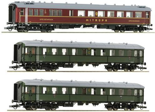Roco 3er-Set H0 Zwickauer Traditionszug der DR mit WR4ü und 3. Klasse C4ü - Bild 1