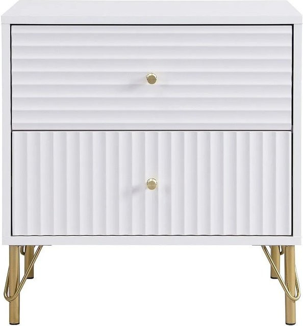 Nachttisch Loureo von Vente-unique in Weiß, Breite: 55 cm - Bild 1