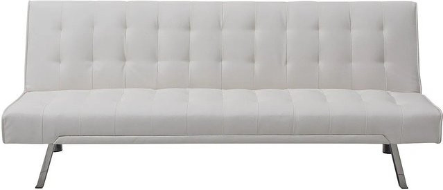 Vente-unique Schlafsofa Guillaume in Weiß mit Kunstleder und Click-Clack-Funktion, Breite: 177 cm - Bild 1