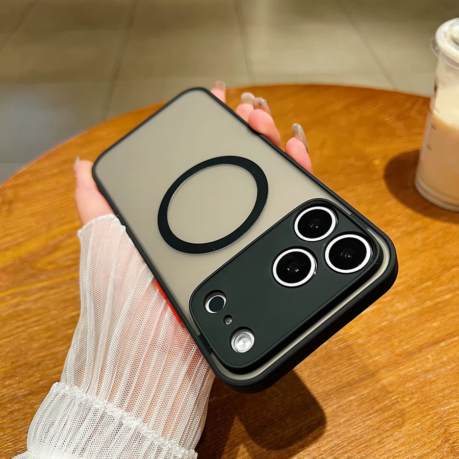 LICOERS Magnetische Hülle für iPhone 17 Pro Max, 17 Air und 17 Pro, transparent mit mattem Magnet und Rundum-Kameraschutz, weiche Stoßstangenschale - Bild 2