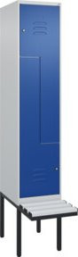 C+P Z-Spind Classic PLUS Sitzbank mit 2 Fächern und Zylinderschloss, B/T/H: 212,0 x 40,0 x 81,5 cm - Bild 1