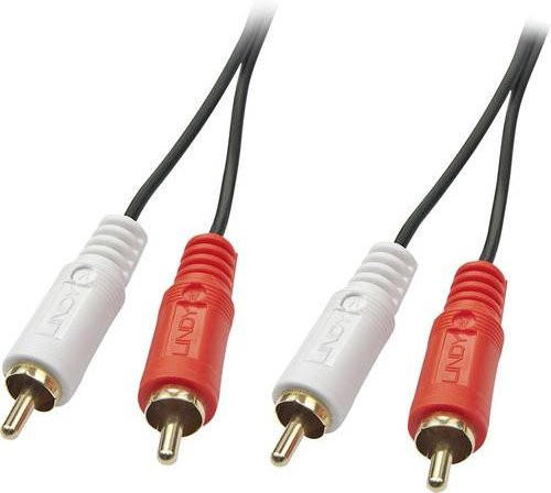 Lindy Cinch Audio Anschlusskabel RCA Schwarz, Länge: 3,00 m - Bild 1