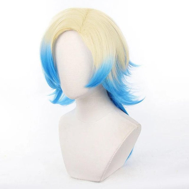 Blue Lock Michael Kaiser Cosplay Perücke, 60 cm, Gradient, Blue - Bild 1