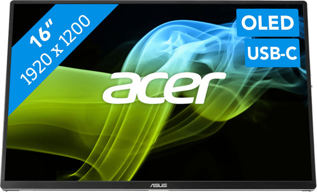 ASUS ZenScreen MQ16FC OLED Monitor in Schwarz mit Full HD und USB-C Anschluss - Bild 1