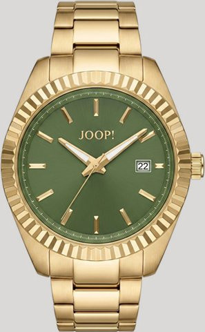 Joop! Armbanduhr, Quarz, Edelstahl, Gold, Grün, Herren - Bild 1