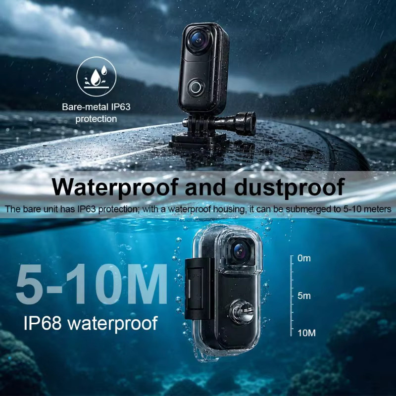 4K Mini-Actionkamera tragbare Videokamera für Outdoor-Sport und Reisen in Schwarz oder Weiß - Bild 6