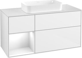 V&B Waschtischunterschrank Finion in Weiß glänzend lackiert, B/T: 120 x 60 cm - Bild 1