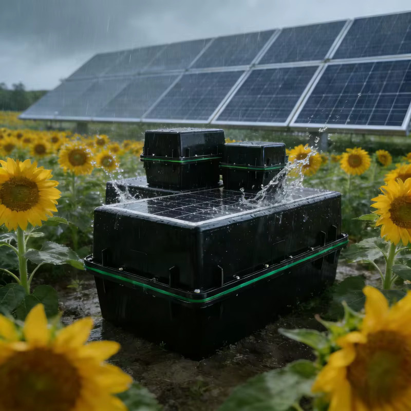 PVSO Wasserdichte Anschlussbox und Isolationsbox für Solarbatterien in Schwarz - Bild 2