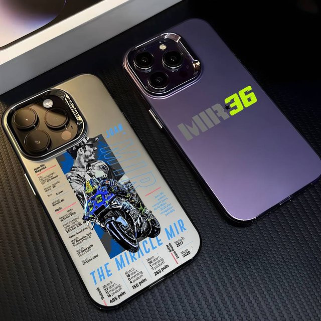 J-Joan M-Mir 36 Handyhülle für iPhone 17 16 15 14 13 12 11 Pro Max in Mehrfarbig mit mattem Laser-Effekt und Aurora-Design - Bild 1