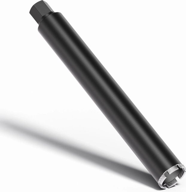 Wiltec Diamantbohrkrone Mesh für Beton, Durchmesser: 6,7 cm, Länge: 45 cm, Anschluss: 1 1/4 Zoll, Farbe: Schwarz - Bild 1