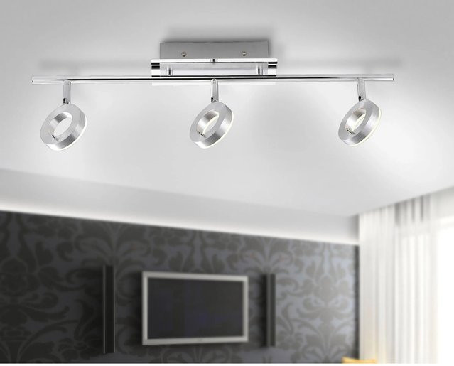 Paul Neuhaus Sileda LED-Spotserie 3-flammig in Silber, Aluminium matt, verstellbar - Bild 1