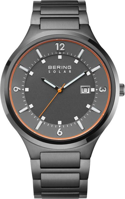 Bering Herrenuhr, Solar, Edelstahl, 42 mm, Grau, 5 ATM - Bild 1