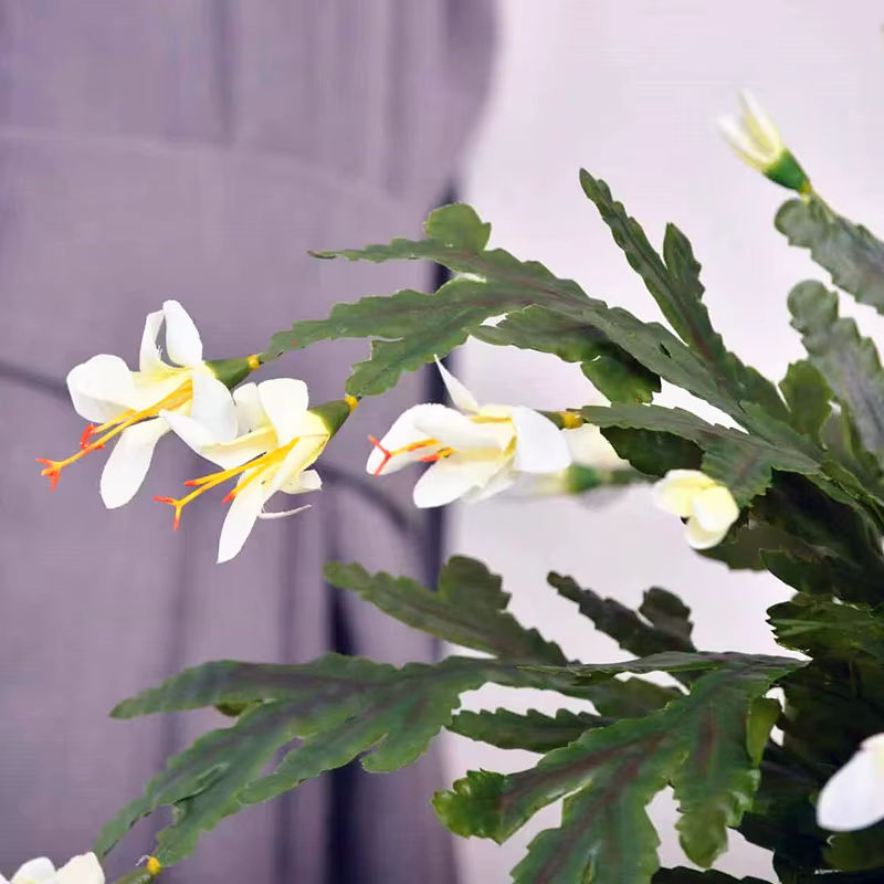 EQIANAO Künstliche Orchidee Phalaenopsis in Weiß, 50 cm Höhe - Bild 2