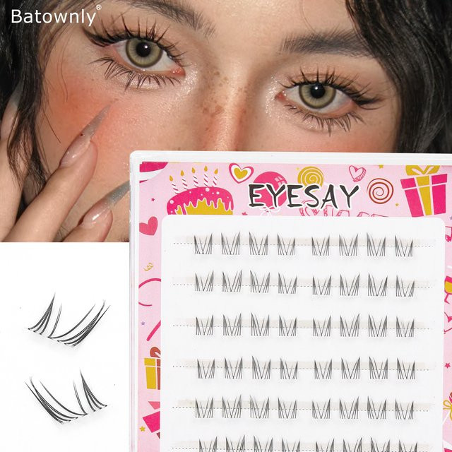 Batownly Wimperncluster, 48 Stück, natürlich, Unisex - Bild 1