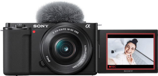 Sony ZV-E10 APS-C Systemkamera mit 16-50mm Objektiv in Schwarz - Bild 1