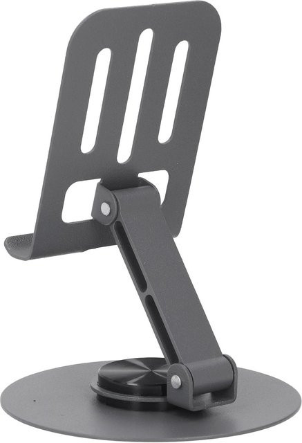 Koogeelife Handyhalter aus Kohlenstoffstahl, 360 Grad drehbar und verstellbar, faltbar für den Desktop, grau - Bild 1