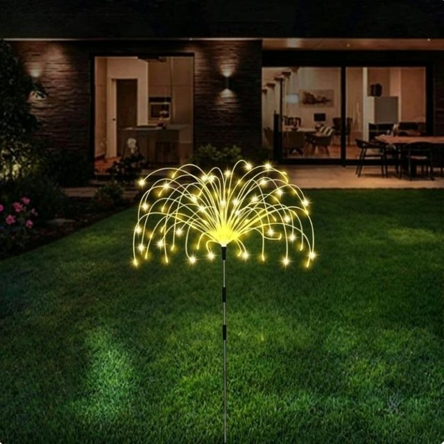 Lanzhong Home Decoration Solar Gartenleuchte mit 120 LED Feuerwerk Licht in Warmweiß für Garten und Terrasse - Bild 1
