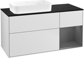 V&B Waschtischunterschrank Finion in Anthrazit und Weiß, lackiert, B/T/H: 120 x 60 cm - Bild 1