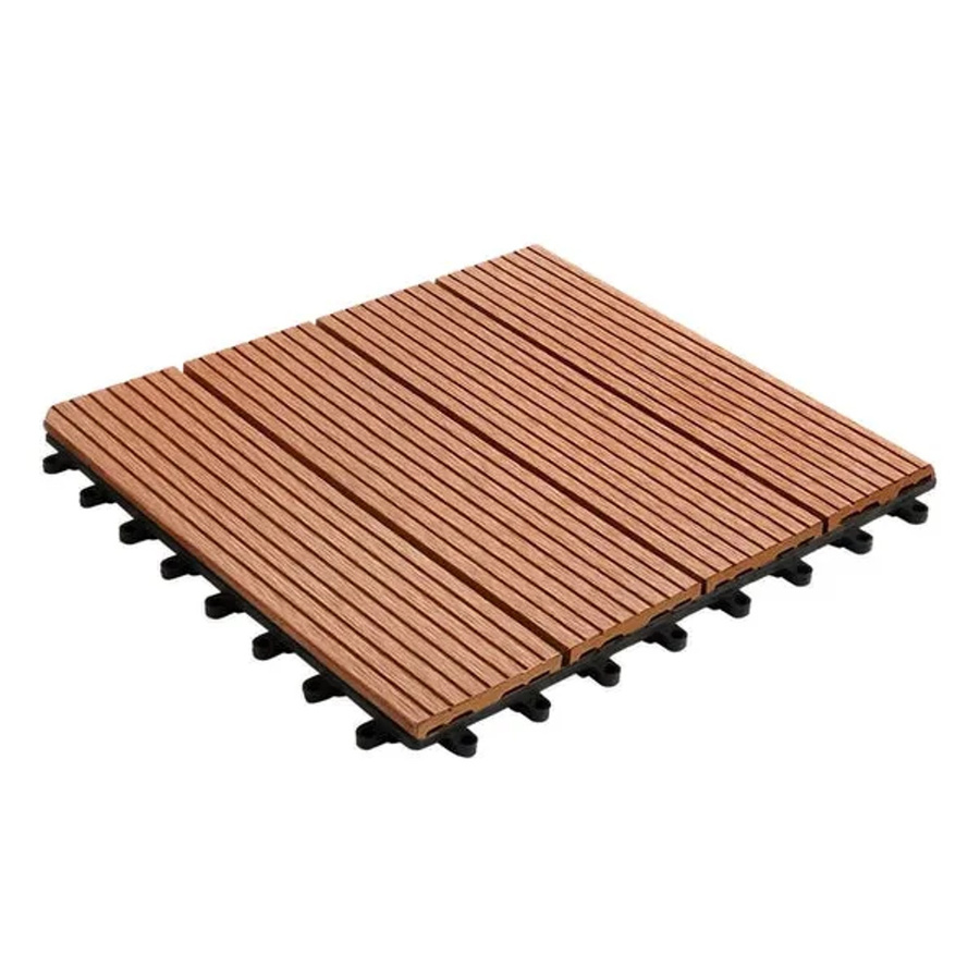 Karat WPC Klickfliese Royal Terrassenfliese Hellbraun B/B/H: 30 x 30 x 30 mm - Bild 2