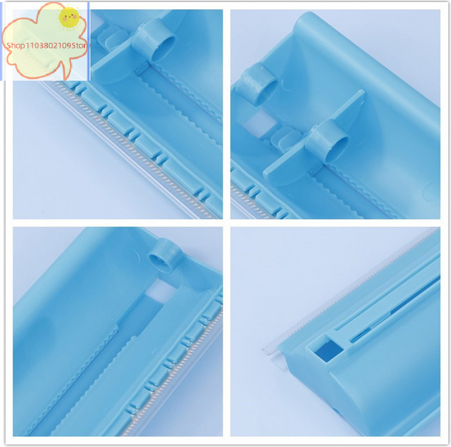 TL Lackschutzfolien-Schneider mit verstellbarem Schneidemesser und Abdeckpapier für Malerarbeiten in Blau - Bild 1