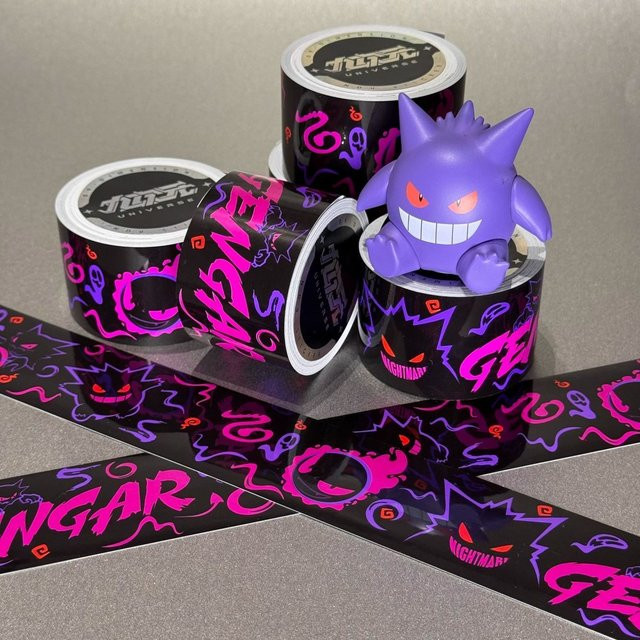 Pokemon Gengar Graffiti Washi Tape wasserfestes DIY-Dekorband in Multicolour für Skateboard, Laptop und Gepäck - Bild 1