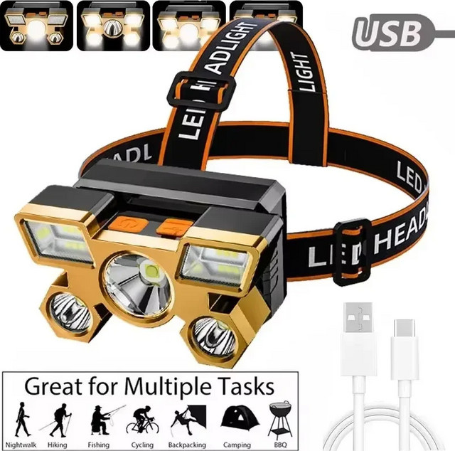 Nitecore LED Stirnlampe Schwarz, wiederaufladbare Kopflampe für Camping, Angeln und Jagd - Bild 1