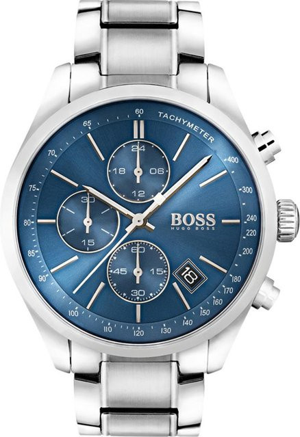 Hugo Boss Chronograph, Edelstahl, Blau, 44 mm, Herren - Bild 1