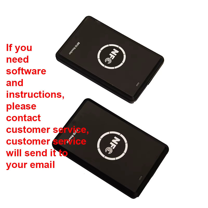 HACHANLUN RFID-Kopierer und NFC-Smartcard-Duplikator mit 13,56 MHz und 125 kHz, USB-Leser und Schreiber für UID, T5577 und EM4305, Schwarz - Bild 4