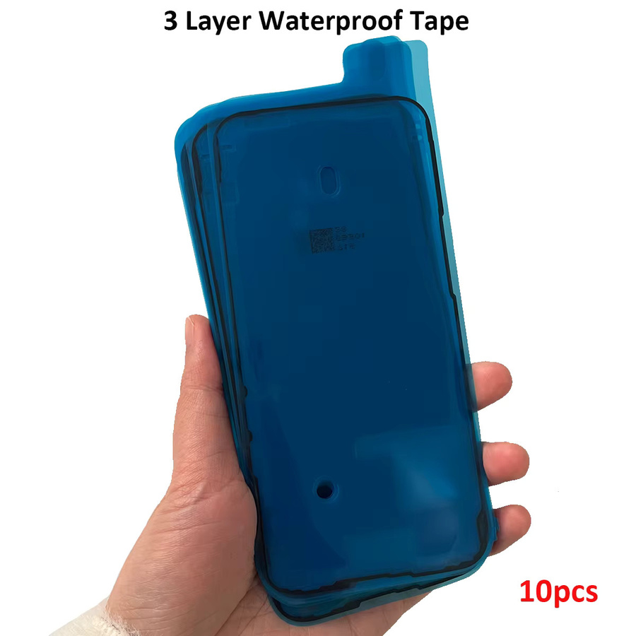 10 Stück wasserdichte LCD-Bildschirm Rahmen Klebeband Sets für iPhone 15 14 13 12 11 Pro Max XR XS vor geschnittene Aufkleber - Bild 2
