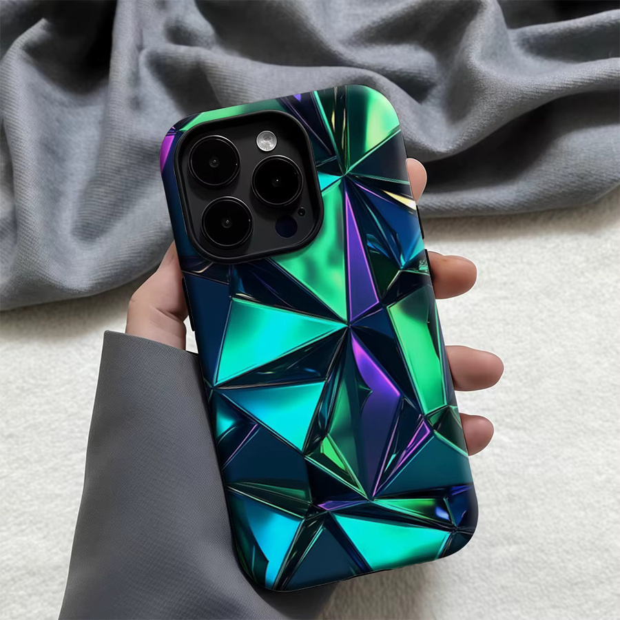 Potdemiel Magnetische Handyhülle mit schillernden Kristallscheinen für iPhone 17 16 15 Pro Max Plus, Mehrfarbig - Bild 4