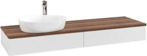 V&B Waschtischunterschrank Antao mit Frontstruktur, weiß, Wandmontage, Breite: 160 cm, Tiefe: 50 cm - Bild 1