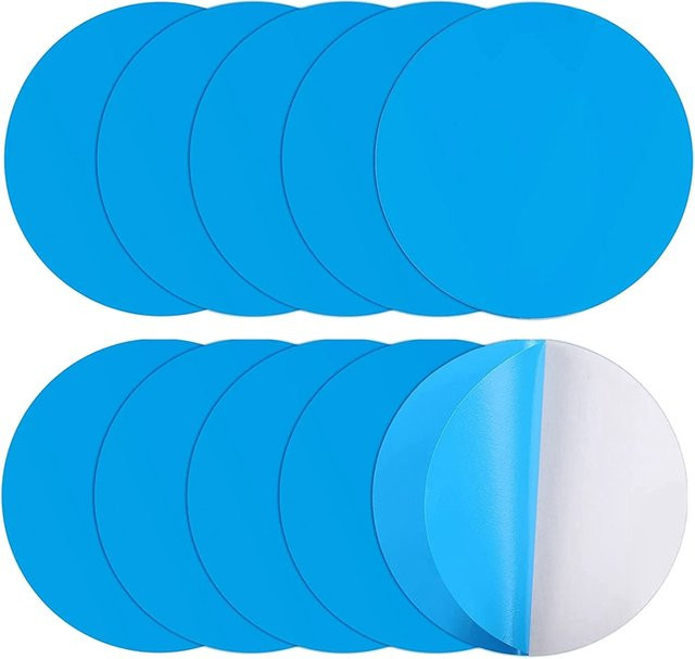 10er Pack Selbstklebende PVC Pool Reparatur Patches in Blau für Unterwasser-Reparaturen - Bild 1