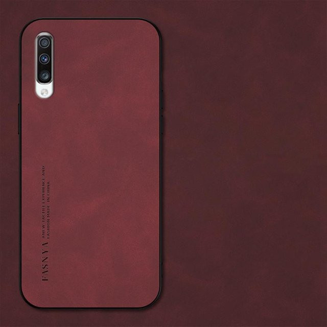 Luxus Handyhülle aus weichem Schaffellleder für Xiaomi Redmi Note 8 9 10 12 13 Pro und Samsung Galaxy A13 A14 A23 A24 A32 A33 A34 A52 A53 5G sowie Galaxy S24 FE in Rot mit matter Rückseite - Bild 1