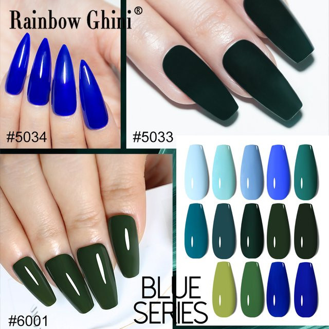 Rainbow Ghini Nagellack, Kornblumenblau, 15 ml - Bild 1
